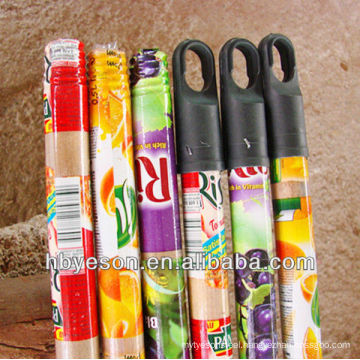 fruit pvc cover wood broom handle 2.2*120cm